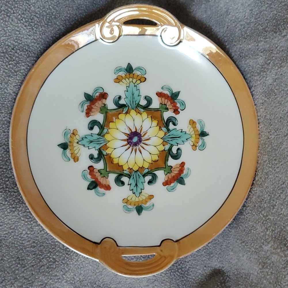 Vintage, Noritake Morimura Lusterware Porcelain Handled Dish